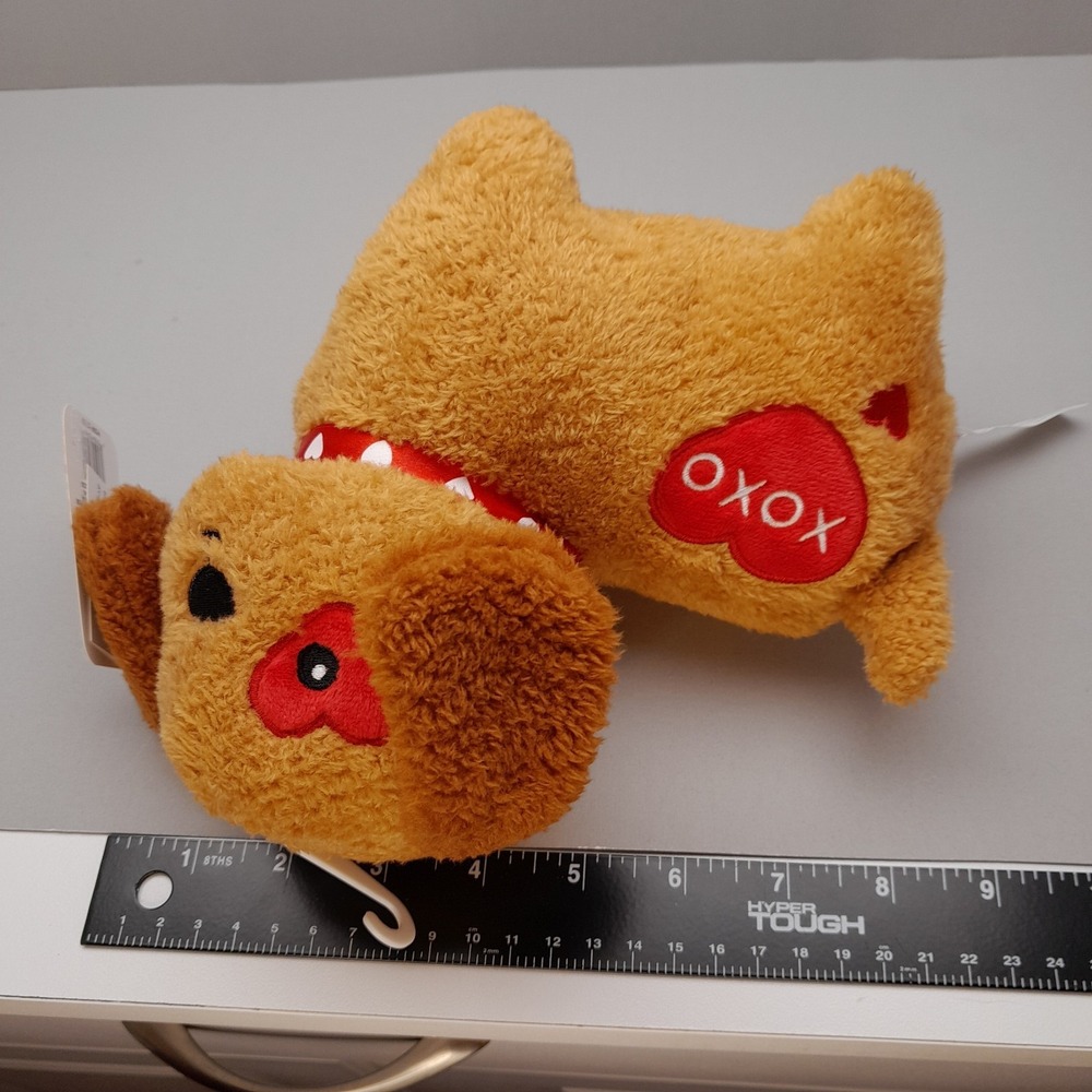 American Greetings Dog XOXO Heart Plush 8" Brown Stuffed Animal NWT Toy - Picture 8 of 8